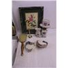 Image 3 : Androck Shish Kebab Set, Heart Shaped Jewelry Box, Rose Pen Ornament, Fancy Kerosene Lamp, Framed Pi