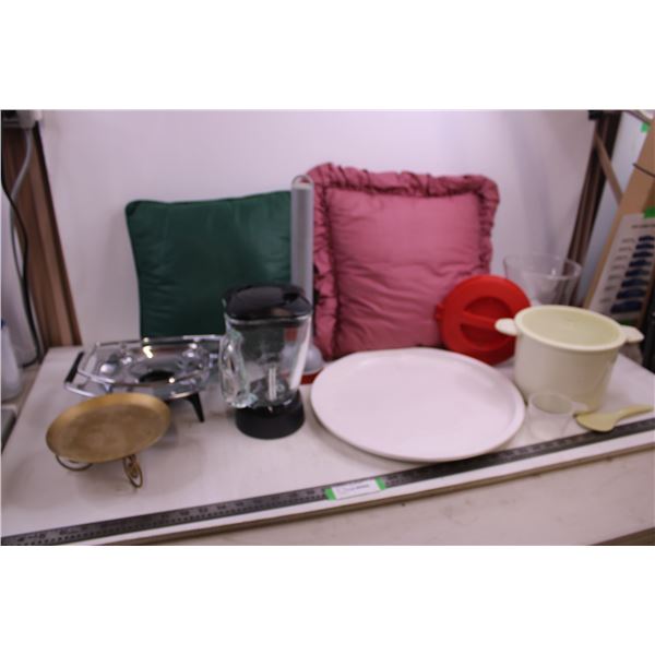 Oster Mixer - No Power Base, Fondue Tray, Radio Shack Flashlight, Large Oven Safe Plate 15" Dia, Pla
