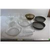 Image 1 : Glass Bowls, Pie Dishes and Metal Trays