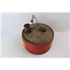 Image 2 : Vintage Metal Gasoline Can - Empty - 2 Imperial Gallons