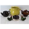 Image 2 : Assorted Ceramics (2 Teapots, Winnipeg "Red River Cart" Ashtray, Salt & Pepper Shaker Hens, Soup Pot