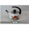 Image 1 : Vintage Merry Mushrooms Enamelled Whistling Kettle