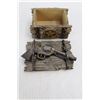 Image 2 : Western Themed Jewelry Box & Table Clock, Vintage Metal Tissue Box Cover