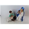 Image 8 : Nativity Scene - 12 Pieces Ceramic - Some Broken Pieces Included - Largest Pieces 17" Tall