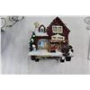 Image 7 : Christmas Themed Items (Fibre Optic Christmas House, Mini String Lights, Platter, Figurines, Misc.)