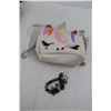 Image 2 : "Mourning Glory" Expandable Tote Bag, Unicorn Themed Purse, Beaded Bracelet