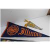 Image 4 : (5) Souvenir Pennants - Grand Canyon, Illinois, Berlington VT., Etc