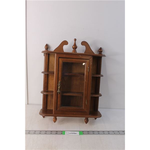 Wooden Wall Mini Showcase 16.5" Tall x 12" Wide x 3.5" Deep