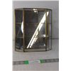 Image 1 : Glass, Brass, and Mirror Mini Showcase 9.5" Tall x 9" Wide x 4" Deep