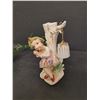 Image 2 : Ceramic Child & Tree Figurine w/ Ceramic Flowers