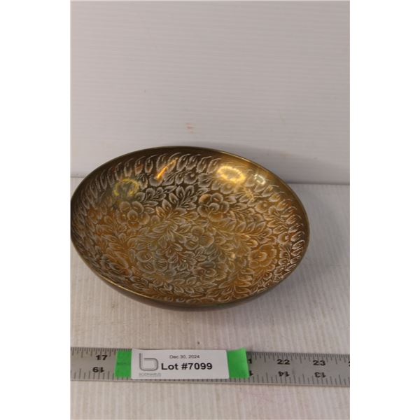 Vintage Handmade Brass Bowl - Made in India