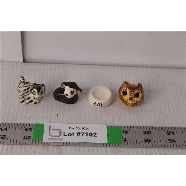(4) Philip Laureston Designs - Cat, Cat Dish, Sheep, Owl