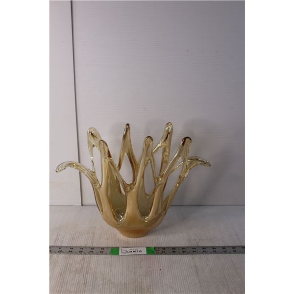 Murano Italy Swung Stretched Glass Decoration 12" Tall