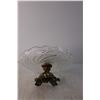 Image 3 : Antique Glass & Brass Platter