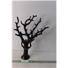 Image 1 : Black Glass Tree Sculpture  16.5" Tall