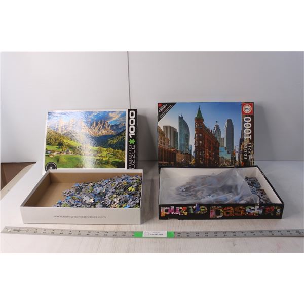 (2) 1000 Piece Puzzles- Complete