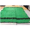 Ottawa Valley Woolens Green Wool Blanket 46" x 66"