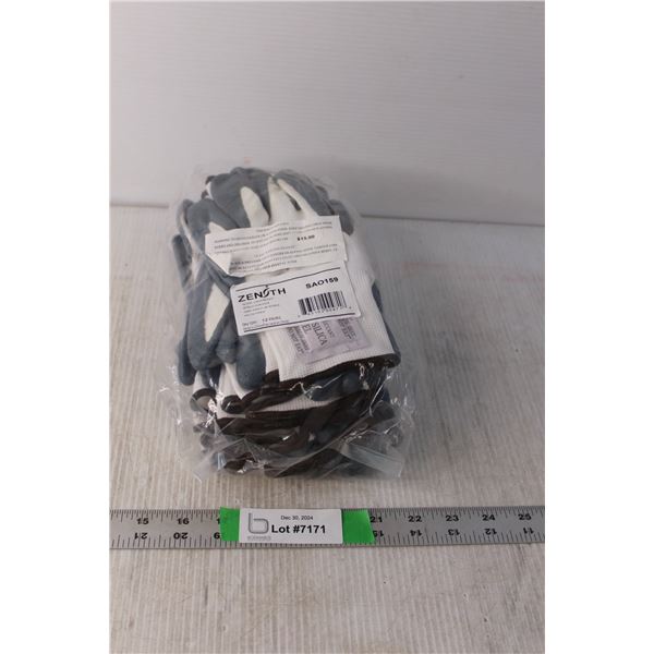 (12) Pairs of Zenith Nitrile Coated Gloves, Size 9 Sealed