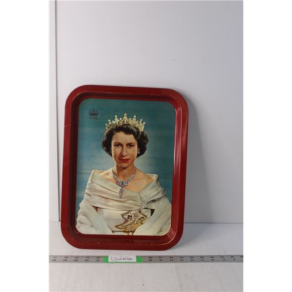 1953 Queen Elizabeth II Tin Tray 16" x 12"