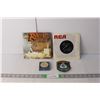 Image 1 : (2) 33 1/3 Records- Raiders of the Lost Ark, Swing Era, N.S.W. Police Badge, Saskatoon 1979 Award of