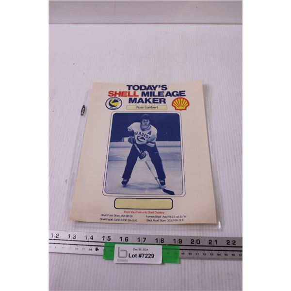 Saskatoon Blades Shell Advertisement - Ross Lambert - 1980's - 8.5" x 11"