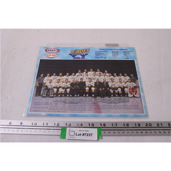 Saskatoon Blades Team Photo 1998-99