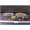 (2) Serving Trays, Libra Scales Mini Plate, Horse Envelope Opener, Misc.
