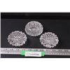 (3) Crystal Tealight Candle Holders