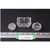 (3) Glass Open Salt Holders