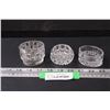 (3) Glass Open Salt Holders