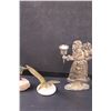 Image 3 : (2) Saint Nick Candle Holders, Hummingbird, Sea Bird Figurine