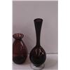 Image 3 : (3) Mauve Glass Vases