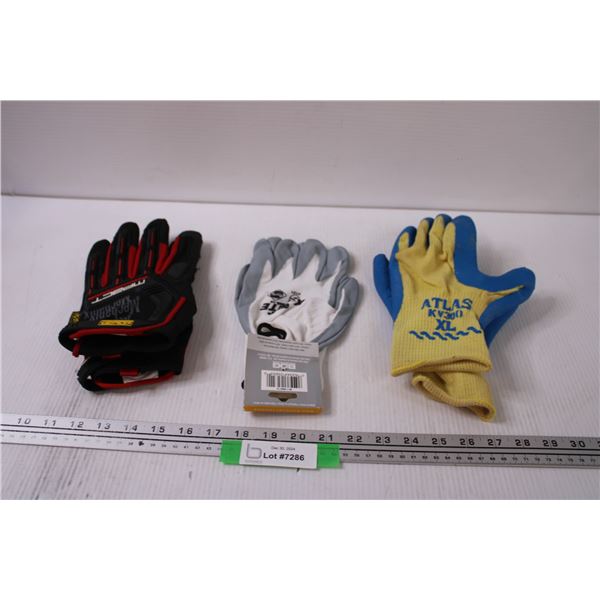 (2) Non-Slip Work Gloves - Size Large & Work Gloves Size Large