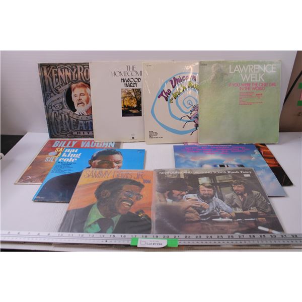 (10) Records: Kenny Rogers, Lawrence Welk, Billy Vaughn, Sammy David Jr, Nat King Cole, Misc.