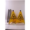 Image 1 : (2) Rubbermaid Pop-Up Safety Cones w/Holders