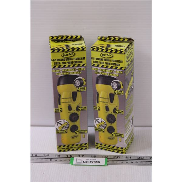 (2) Mayday 4-in-1 Dynamo Radio/Flashlight/Siren/Phone Charger - As Is