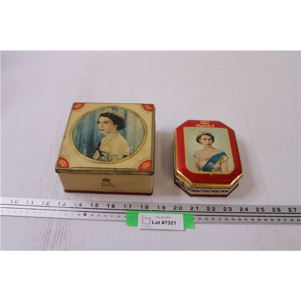 (2) Queen Elizabeth II Collector Tins