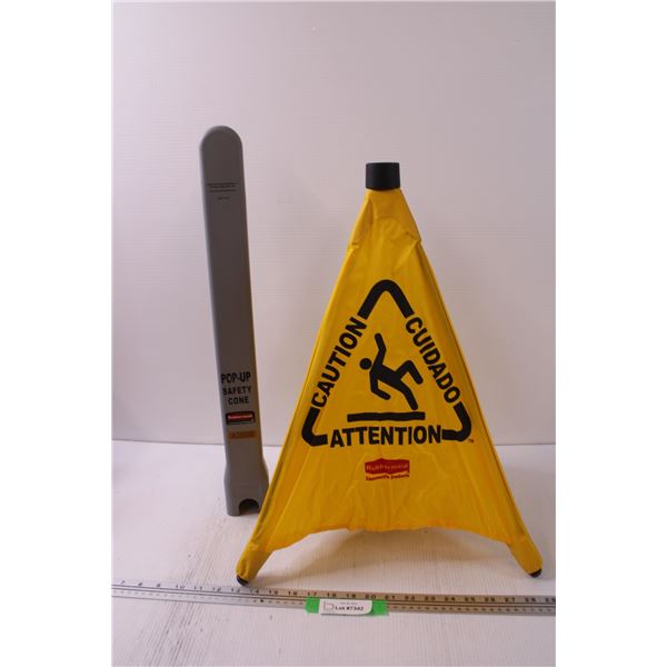 Rubbermaid Pop-Up Safety Cone w/Holder