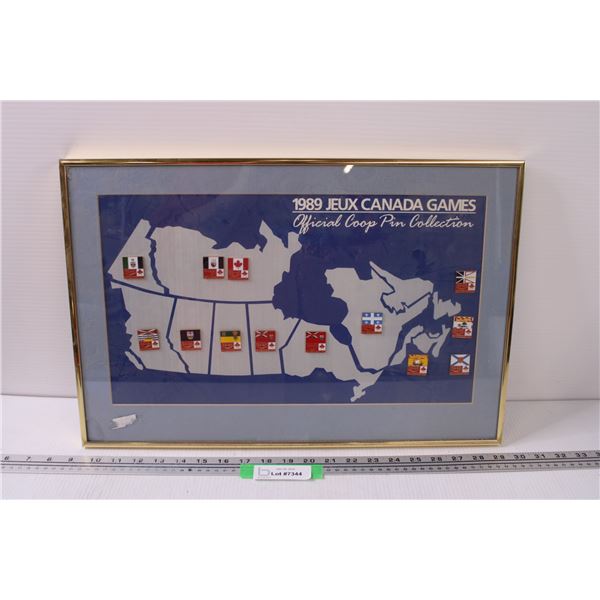 Canadian 1989 Olympic Games Co-op Pins Picture - 20" x 14"