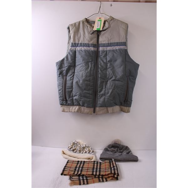 Olympic Retro Vest (Size Medium) & (2) Toques & Scarf