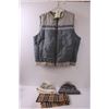 Image 1 : Olympic Retro Vest (Size Medium) & (2) Toques & Scarf