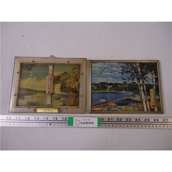 (2) Vintage Advertising Thermometers-M.H Beck General Merchant- Pelly, Saskatchewan
