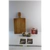 Wooden Cutting Board, Ceramic Cream & Sugar Set, Landscape Low Voltage Lamps and Glass Gravel