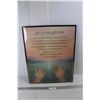 Image 1 : Religious Themed Wall Art "Let Go and Let God" 16.5" x 20.5" - Frame needs re-gluing