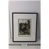 Image 1 : Framed 'Brown Bear Cubs' Drawing by Amneris Fernandez 13.5" x 11"