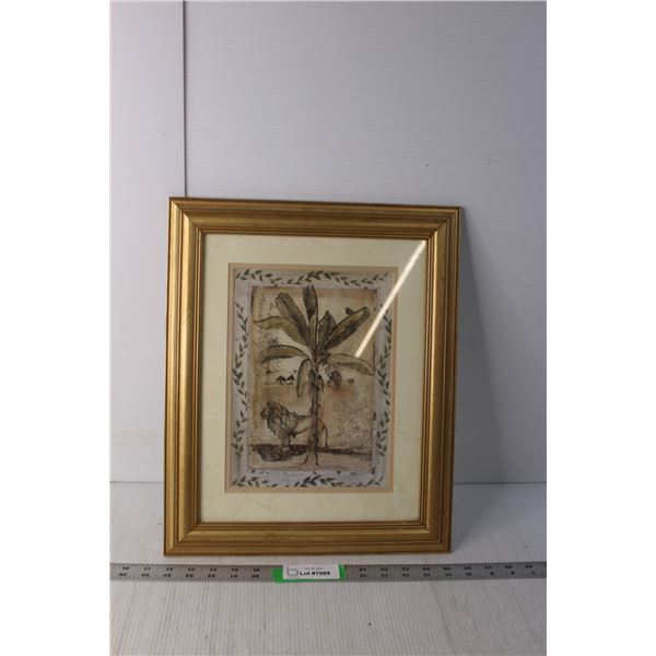 Framed 'King of the Jungle' Artwork by Janette Del Rio 17" x 14"