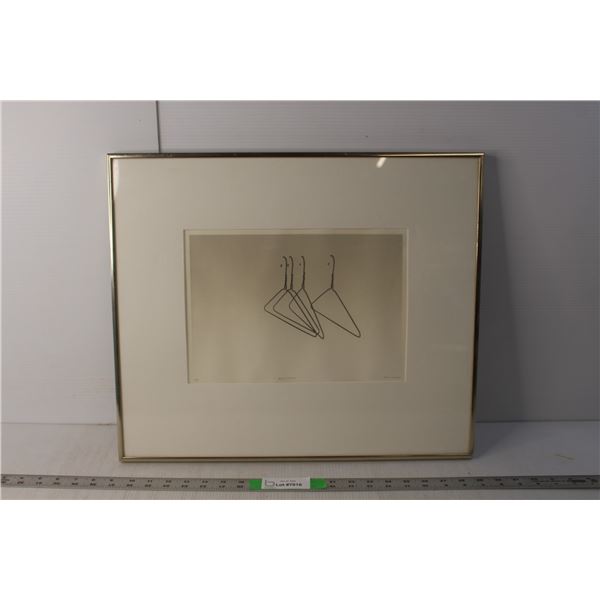 Framed 'Downstairs' Artwork 17.25" x 20.25"