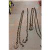 Image 3 : (6) Chains- Biggest @ 110", 132", 56", 84", Some with Hooks