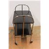 Image 2 : * Rolling Two Tier Foldable Metal Serving Cart - 26" x 31.5" x 18"