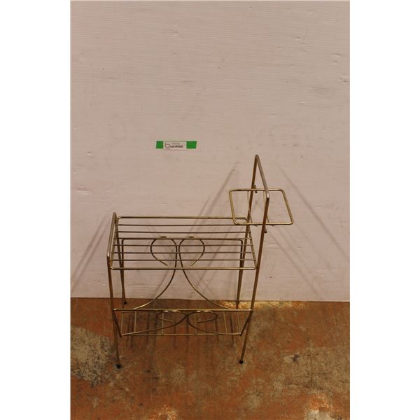 * MCM Metal Magazine Rack w/ Ashtray Holder - 18.5" x 29" x 12"